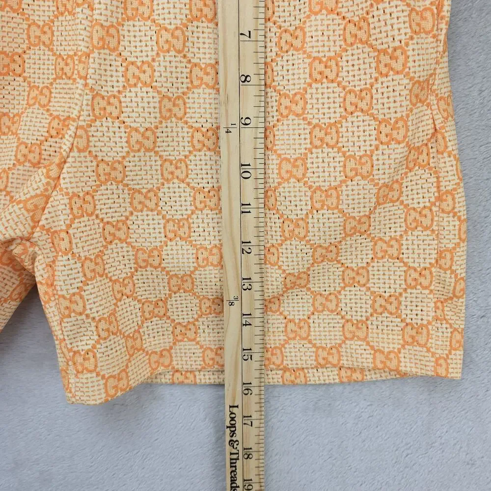 Bravest Studios Mesh Shorts Mens Small GG Orange AOP All Over Print Mesh